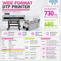 Nouvelle imprimante DTF HANYING 680 mm avec tête d'impression Epson et agitateur de poudre pour l'impression de vêtements commerciaux (garantie 1 an)