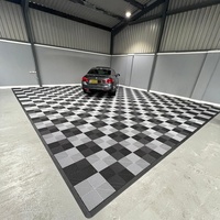 Dalles de sol de garage en PP/PVC emboîtables - Tapis modulaires ventilés en plastique pour parking, salle de sport, rangement domestique