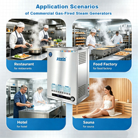 Generador de Vapor a Gas Comercial de 40-80KW, 55-125kg/h, Acero Inoxidable 304 de Grado Alimenticio, Alta Eficiencia, Ahorro de Energía del 20-40%, Control Digital