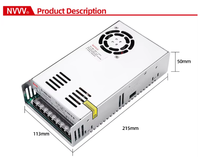 Kontrol Cerdas MS-500-12V energi baru ukuran Mini sakelar suplai daya 12V AC ke Output DC untuk mesin AI Transformer LED 500W