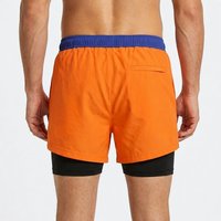 Shorts de bain sportifs pour hommes AQTQ 100% polyester respirant anti-plis avec cordon de serrage taille mi-haute