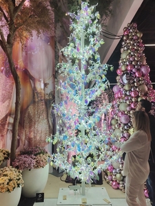 Árbol de esfera iluminada comercial gigante de 7 pies, 8 pies, 9 pies, motivo iluminado <span class=keywords><strong>para</strong></span> exteriores 3D, esfera de luz, árbol de Navidad con bola dorada - Product Image 3