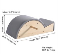 Correcteur de posture en bois d'érable durable et écologique pour Pilates, avec arc de soutien dorsal et baril d'entraînement, pour la correction de la posture, idéal pour studio de yoga et fitness à domicile
