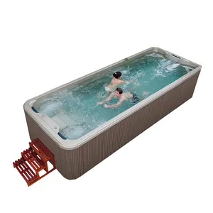 Venta caliente de china acrílico superficie masaje whirlpool acrílico spa interminable piscina