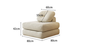 Ghế <span class=keywords><strong>sofa</strong></span> giường phong cách Wabi-Sabi nhỏ gọn kiểu Bắc Âu, chất liệu vải, không tay vịn, có thể tháo rời, dạng mô-đun, kiểu tatami - Product Image 6