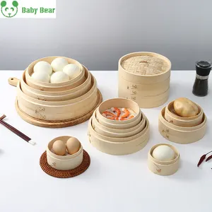 Babybear vendita all'ingrosso di cottura Mini gnocco Dim Sum 10 pollici cibo a vapore set di cottura cottura a vapore di bambù