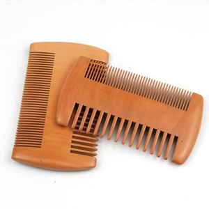 Peigne en bois de bambou double face personnalisé avec logo d'usine, fait main, écologique, cadeau idéal pour hommes et femmes - Product Image 1
