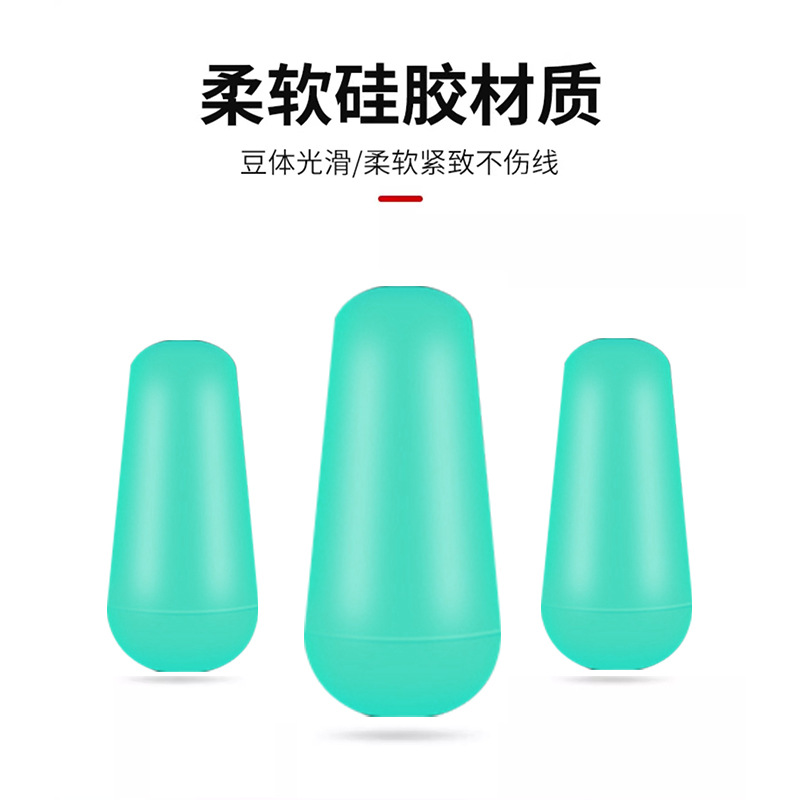 Silicone anti-tangling beads [Regular translucent green]