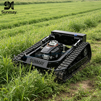 Tondeuse autoportée autonome sans fil 4 temps 22 CV monocylindre à essence, autopropulsée 4x4 pour la coupe des mauvaises herbes
