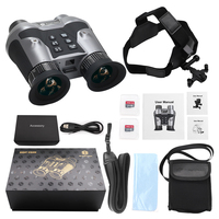 VRNV 303 Lunettes de vision nocturne 3DVR à œil nu, lunettes de vision nocturne infrarouge numériques montées sur la tête pour adultes, grand écran HD