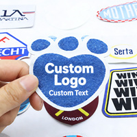Badges brodés tissés personnalisés, patchs 3D souples thermocollants pour vêtements, chaussures et sacs, polyester, patchs personnalisés OEM