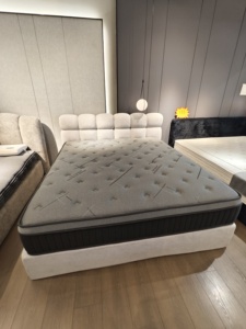 Nuovo Design: Set <span class=keywords><strong>Letto</strong></span> in Schiuma ad Alta Densità Comprimibile con Telaio Morbido, <span class=keywords><strong>Testiera</strong></span> Montata <span class=keywords><strong>a</strong></span> Parete con Velcro e Rivestimento Lavabile - Product Image 5