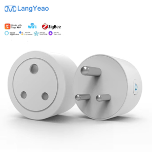 LangYeao Tuya Smart <strong>WiFi</strong> Socket <strong>Plug</strong> for India 10A Compatible Alexa Google Home Tuya App Timer Remote Control Power Monitoring - Product Image 1