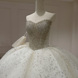 Xx69 Luxury Off-Shoulder Beaded Rhinestones Ball Gown <b>Wedding</b> Dress Sweetheart Customized Bridal Gown For Brides Jancember - Product Image 6