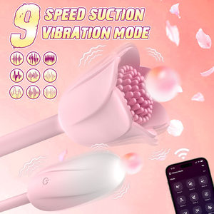 Tragbarer Rosenförmiger Silikon-Vibrator Klitoris G-Punkt Brustwarzen-Stimulation 10 Frequenzen USB Aufladbar IPX6 Sexspielzeug für Frauen - Product Image 5
