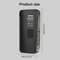 Compresseur d'air numérique portable ABS 21 mm 150 psi pour pneus de voiture, gonfleur de pneus 8000 mAh avec lumière d'urgence et mesure de pression des pneus - Prix usine