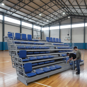 Système de sièges de théâtre télescopiques rétractables modernes en plastique pour auditorium et salle - Product Image 1