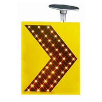 Voyant solaire de signalisation routière en aluminium avec flèche directionnelle Panneau de signalisation routière à LED Panneaux de signalisation en métal