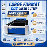 Machine de découpe et de gravure au laser CO2 1325, grande surface de travail 1300x2500mm, pour la fabrication de panneaux, le bois, l'acrylique, le MDF