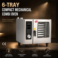 Four combiné professionnel à commande manuelle, en acier inoxydable robuste, à vapeur et à convection, pour une utilisation en cuisine traditionnelle