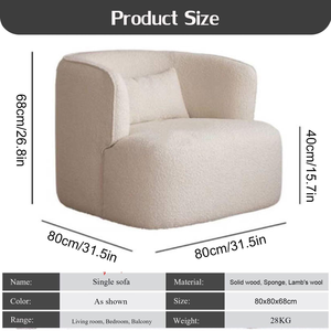 Sang trọng Ghế sofa đơn hiện đại Scandinavian thiết kế sáng tạo Studio Boutique phong cách thư giãn kinh nghiệm văn phòng phòng khách sử dụng nhà - Product Image 6