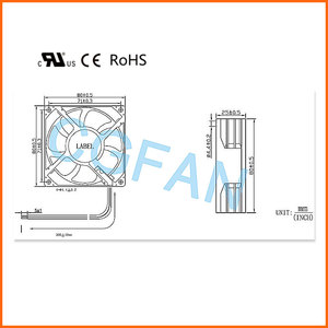 CG <span class=keywords><strong>Fan</strong></span> <span class=keywords><strong>80X80X25</strong></span> 12Volt Tiếng Ồn Thấp DC Quạt Hướng Trục 80 Mét Im Lặng Không Chổi Than Máy Tính Quạt Làm Mát - Product Image 5