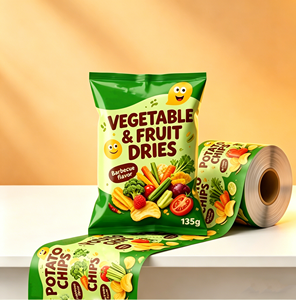 Rollo de Película de Embalaje para Bolsas de Papas Fritas, Personalizado, Reciclable, Laminado de Plástico BOPP CPP LDPE - Product Image 1