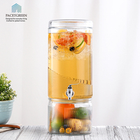 Nouveau Distributeur de Boissons en Verre en Forme de Phare 2025 – Sans BPA, Design Artistique Moderne, Base Unique pour Infusion de Fruits