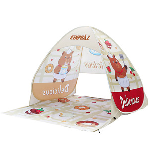 Kenpuaz Pop Up Tent 160x143x112cm Quick Opening Outdoor Beach Tent <b>For</b> Kids And Family With Cartoon Design - Product Image 2