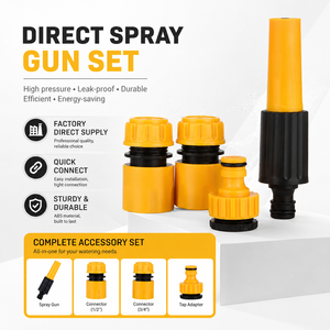 Tuyau d'arrosage haute pression à injection directe pour jardin, douche, voiture, usage domestique et paysager, avec jet réglable - Product Image 3