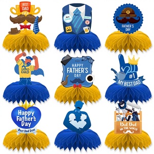 ของตกแต่งงานปาร์ตี้วัน<span class=keywords><strong>พ่อ</strong></span> รูปทรงรังผึ้ง ของประดับตกแต่งวันหยุด <span class=keywords><strong>ลูก</strong></span>บอลประดับตกแต่งพร้อมข้อความสุขสันต์วันพ่อ - Product Image 1
