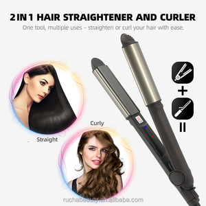 RUCHA Fer à lisser portable 230C 450F Planchas de Cabello Professionnelles 2 en 1 Lisseur et boucleur - Product Image 5