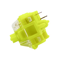 TECSEE Firefly-Commutateurs linéaires jaunes à 5 broches 40gf, pré-lubrifiés, pour clavier mécanique MX DIY