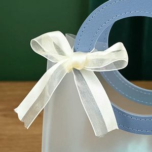 Manufacture PP Bag <b>Ribbon</b> Plastic Bulk Transparent PP Shopping Bag Clear Gift PP Bags With Handles - Product Image 5