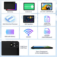 Tablet Android E10A-M10 Pasokan Pabrik, Tablet 10 Inci dengan Keyboard dan Mouse, RAM 8GB, ROM 32GB, Baterai 6000mAh
