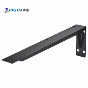 Support mural triangulaire en métal <span class=keywords><strong>pour</strong></span> étagère, fixation <span class=keywords><strong>pour</strong></span> armoire, en fer noir ou acier inoxydable - Product Image 1