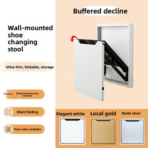 Panca Pieghevole per Scarpe con Seduta Rivestita in Pelle Premium, Sgabello Moderno Salvaspazio per Ingresso, Adatto ad Anziani, Bambini e Calzature con <span class=keywords><strong>Tacco</strong></span> Alto - Product Image 2