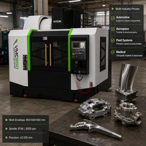 Centro de Mecanizado Vertical CNC VMC850 con Husillo BT40 de 8000 RPM para Fresado de Acero para Moldes - Product Image 1