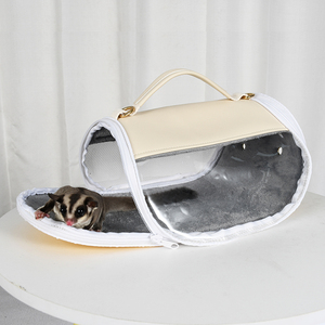 Bolsa de transporte de mascotas pequeña portátil personalizada almacenada al por mayor de lujo de cuero impermeable de viaje <span class=keywords><strong>ardilla</strong></span> Animal <span class=keywords><strong>mochila</strong></span> al aire libre - Product Image 3
