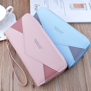Carteira Longa Clássica de Moda com Duplo Zíper para Mulheres, Grande Capacidade, Bolsa de Couro PU com Alça de Pulso Destacável - Product Image 2