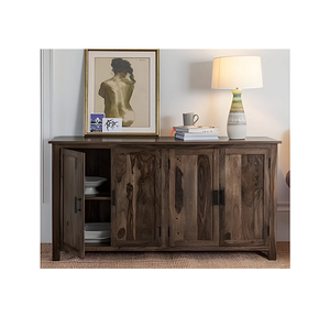 Elegante aparador Jodhpuri Woods Holowe con acabado premium, diseño elegante, amplio espacio de almacenamiento, ideal para sala de estar o comedor. - Product Image 1