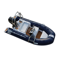 Bateau gonflable de nervure de la Chine de Haohai à vendre le type électrique stable et léger de yacht de sport d'aviron de patrouille de pédale de fibre de verre