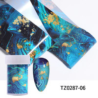 TSZS 100cm Film de transfert pour ongles en marbre japonais, motif étoile et nuage, autocollant de transfert pour ongles, accessoire de décoration pour manucure DIY