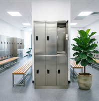 Casier commercial en acier inoxydable sans soudure, anti-corrosion, autoportant, étanche, avec mot de passe électronique, pour laboratoire et salle blanche