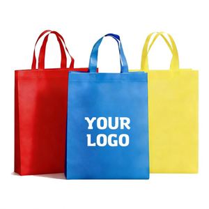 High Quality Reusable Large Non-woven Tote Shopping Bag Cotton Promotional Grocery Features Custom <b>Cheap</b> Printed Logo Geometric - Product Image 1