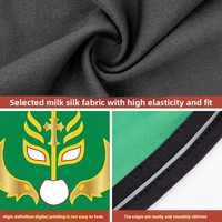 Masque de lutte mexicain en soie de lait respirante, cagoule intégrale de guerrier, accessoire de tête amusant pour le cosplay, la boxe et les sports