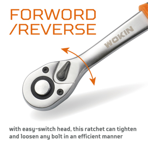 <span class=keywords><strong>WOKIN</strong></span> 154830 Ensemble de 12 douilles et poignée à cliquet réglable industrielle de 1/2 pouce - Product Image 3