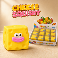 Jouet Squishy en bloc de fromage croustillant de 5 cm, anti-stress, ASMR, sensation sensorielle douce et étrangement apaisante, cadeau, vente en gros, OEM