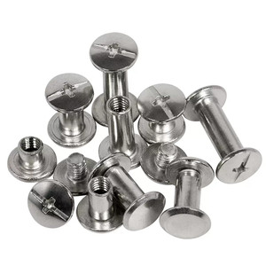 M3 M4 M5 <span class=keywords><strong>2Mm</strong></span> Nữ Nam Thép Không Gỉ Chữ Thập Rãnh Dome Đầu Dây Xích Đinh Tán Ràng Buộc Chicago Vít Cho Cuốn Sách Túi Xách - Product Image 1