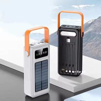 Banque d'énergie solaire extérieure multifonctionnelle avec affichage à LED Câbles intégrés portables Alimentation de secours avec lampes de camping